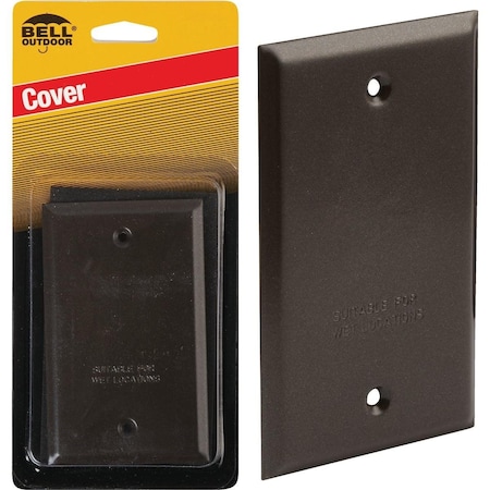 Bell Box Cover, 1 Gang, Aluminum, Blank Cover Type 5173-7